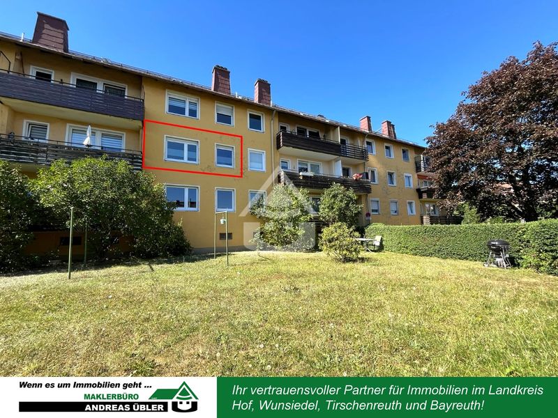Moderne 2-Zimmer-Wohnung mit Garten und Garage in Hof